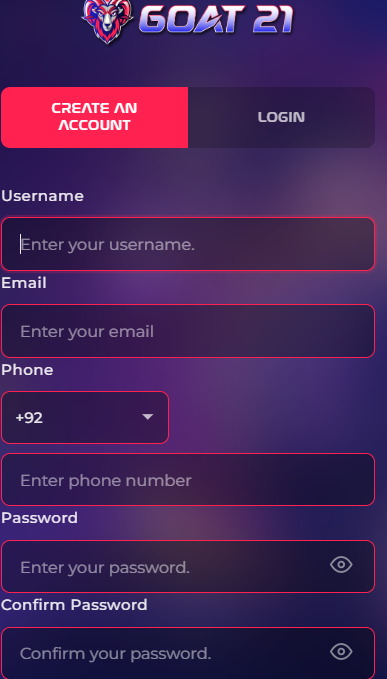 Register goat21 game